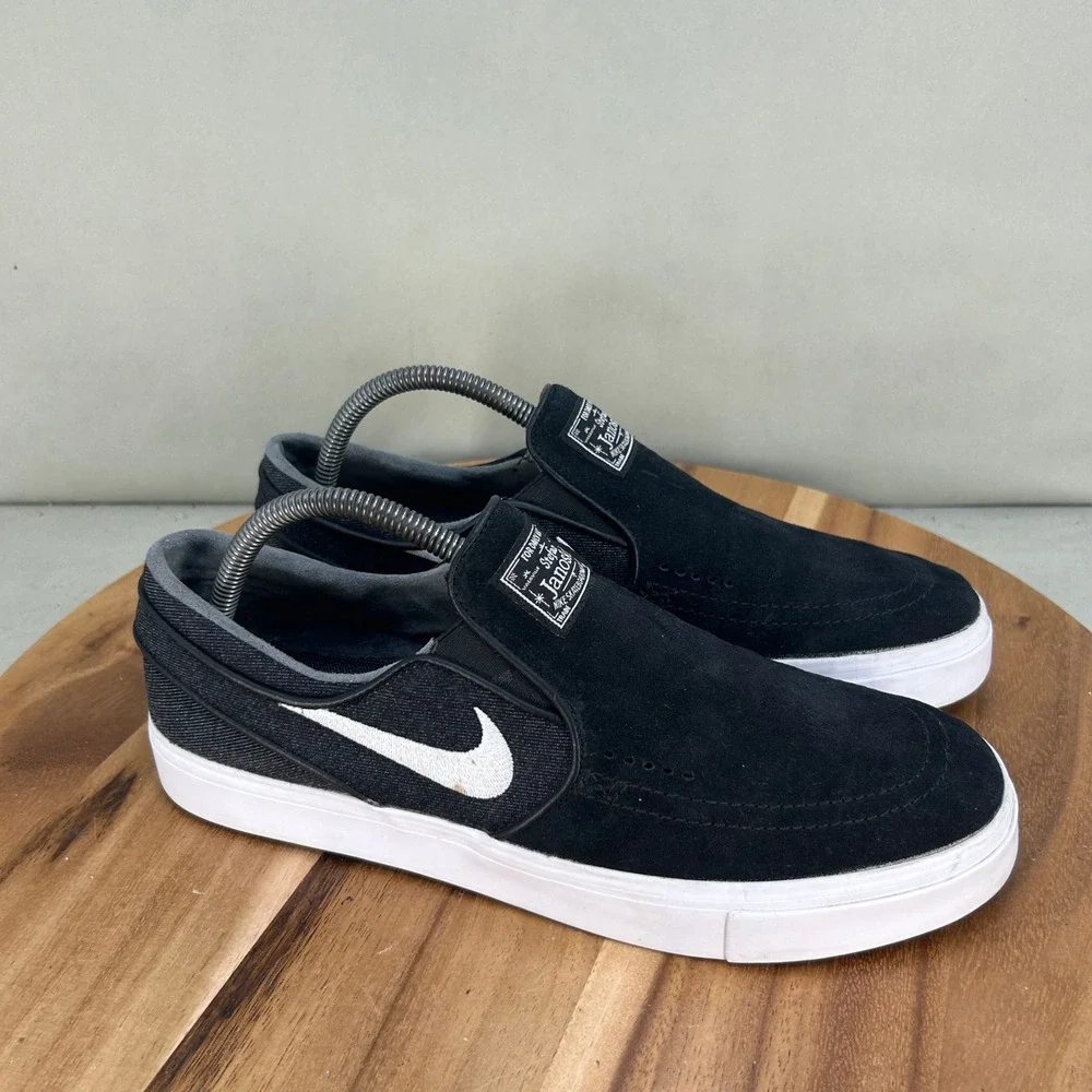Nike SB Zoom Stefan Janoski Slip Black White Mens Skate Shoes 833564-010 Size 9